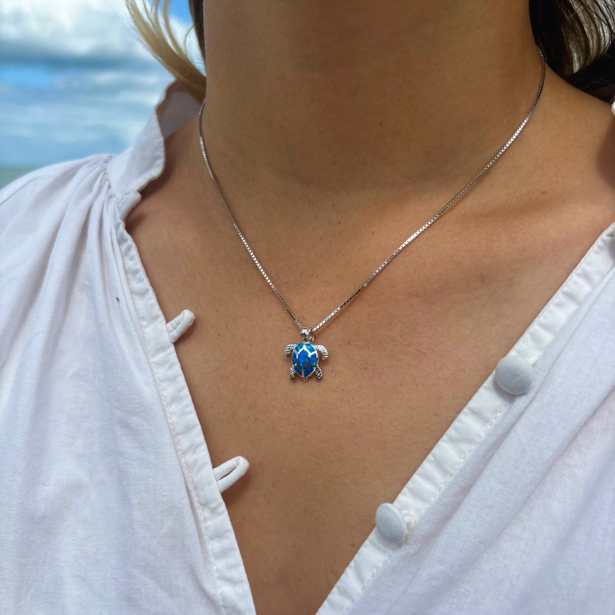 Pendentif tortue Moana - Argent 925 Rhodié