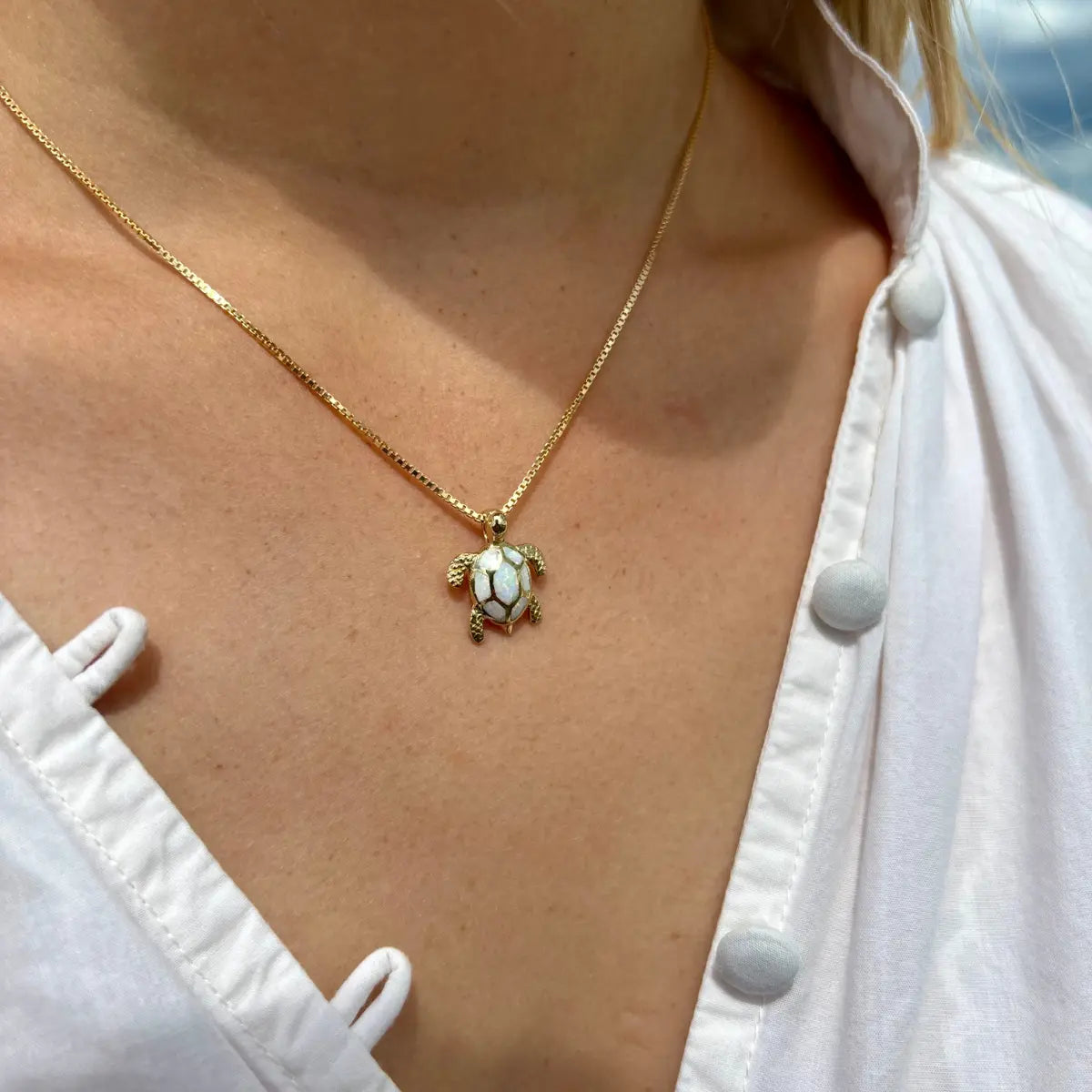 Pendentif tortue Moana - Plaqué Or 18K