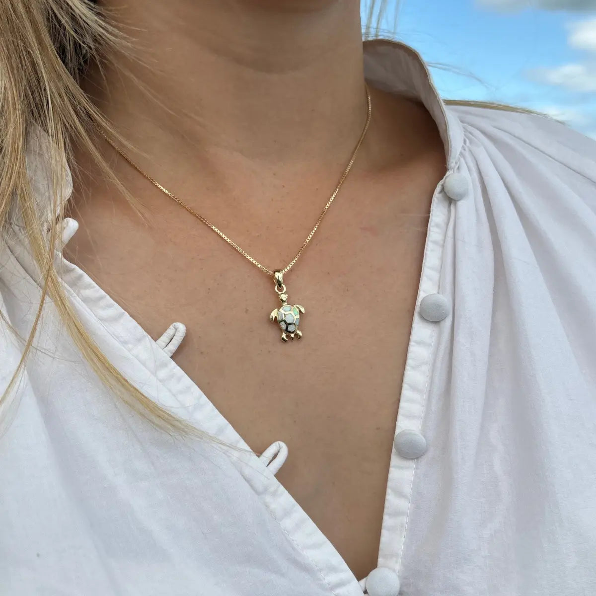 Pendentif tortue Alava - Plaqué Or 18K
