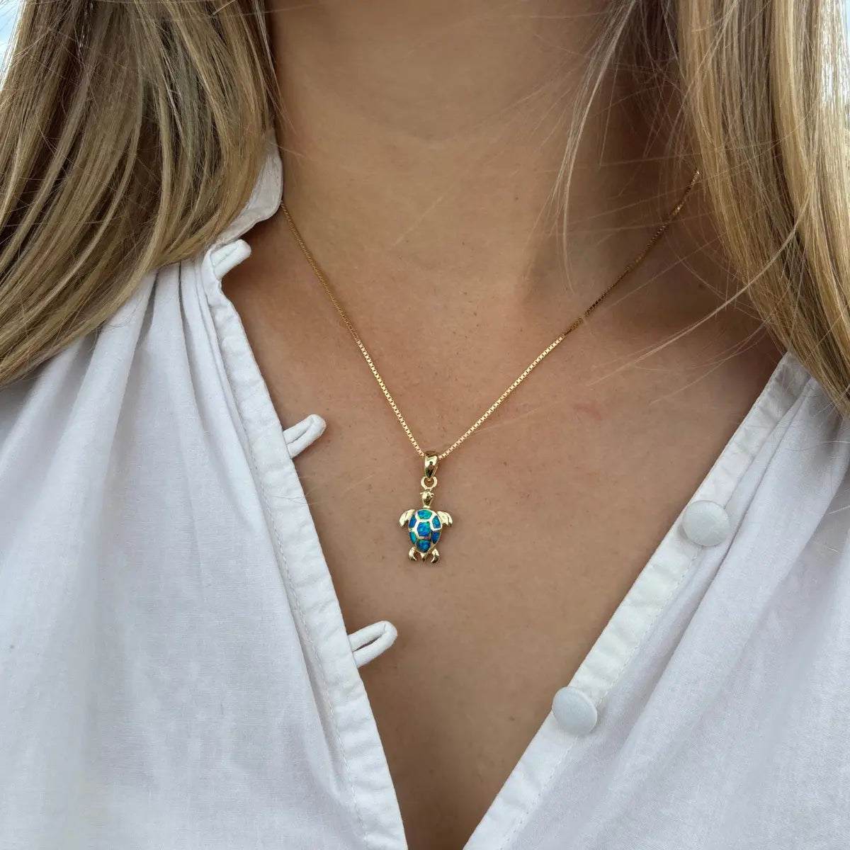 Pendentif tortue Alava - Plaqué Or 18K