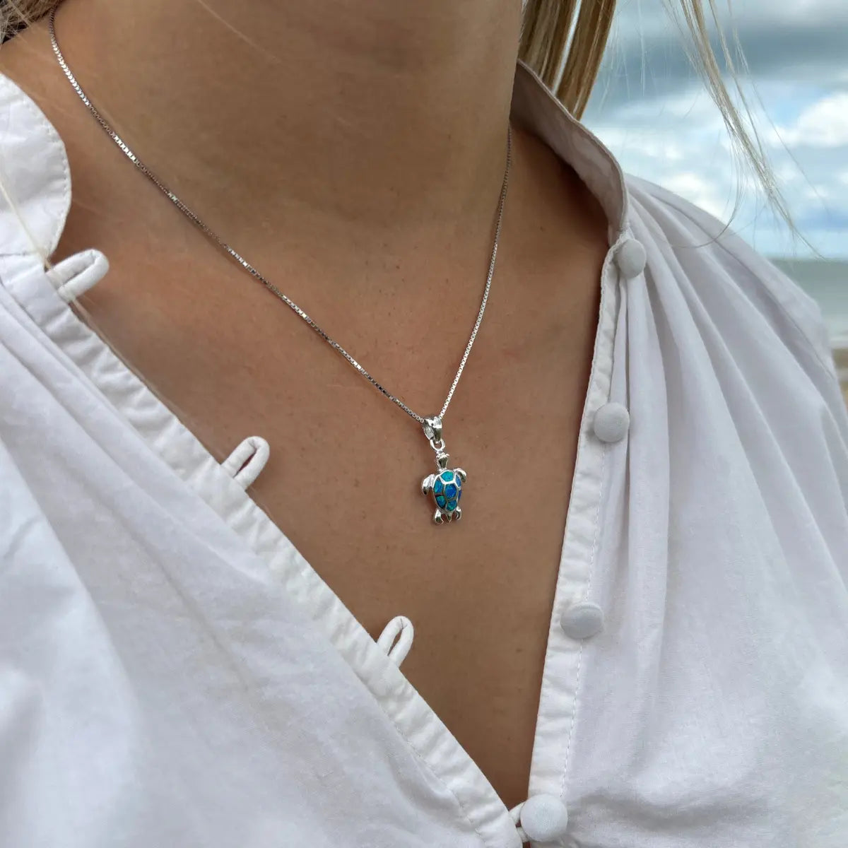Pendentif tortue Alava - Argent 925 Rhodié