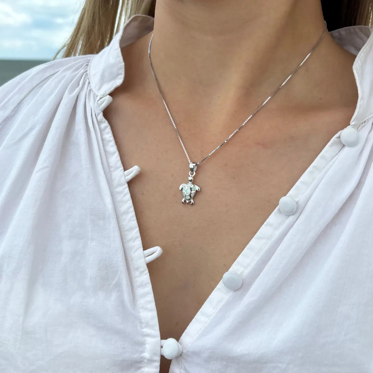 Pendentif tortue Alava - Argent 925 Rhodié
