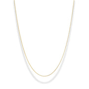 Chaîne Box 1mm Argent 925 - Plaqué Or 18k (40+5cm)