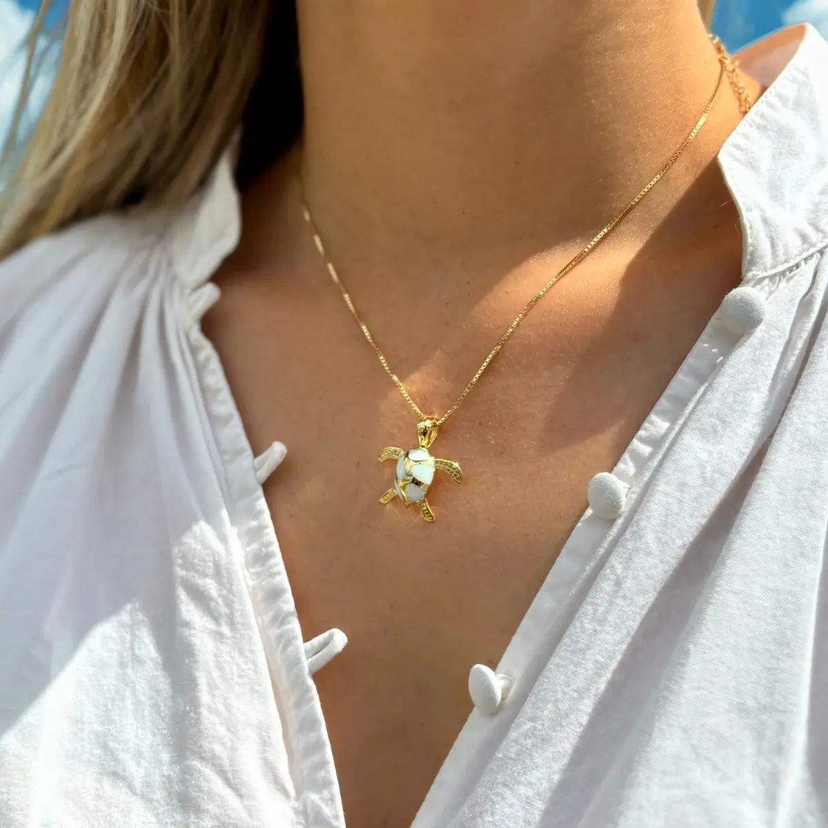Collier tortue Néréa - Plaqué Or 18K