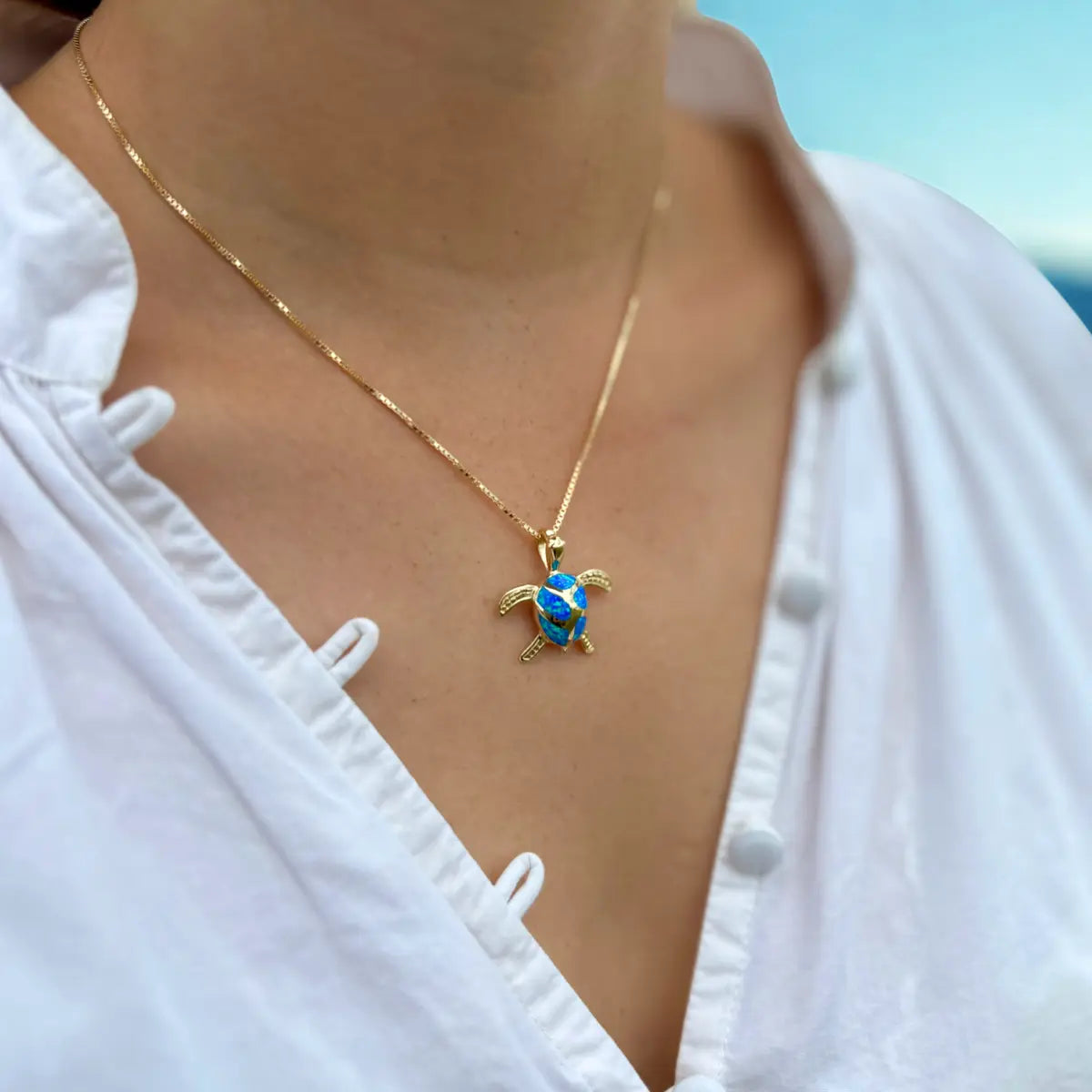 Collier tortue Néréa - Plaqué Or 18K